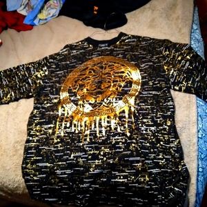 (1) 3XL Black & Gold African Symbol African Shirt With Unique design good gift.